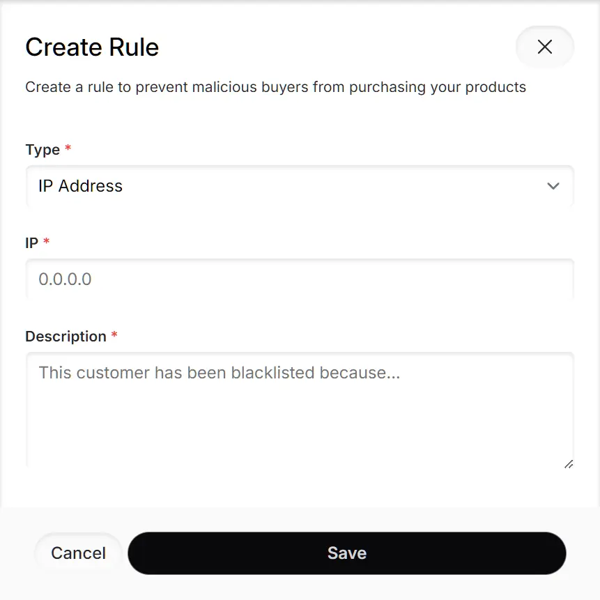 SellApp fraud protection screen